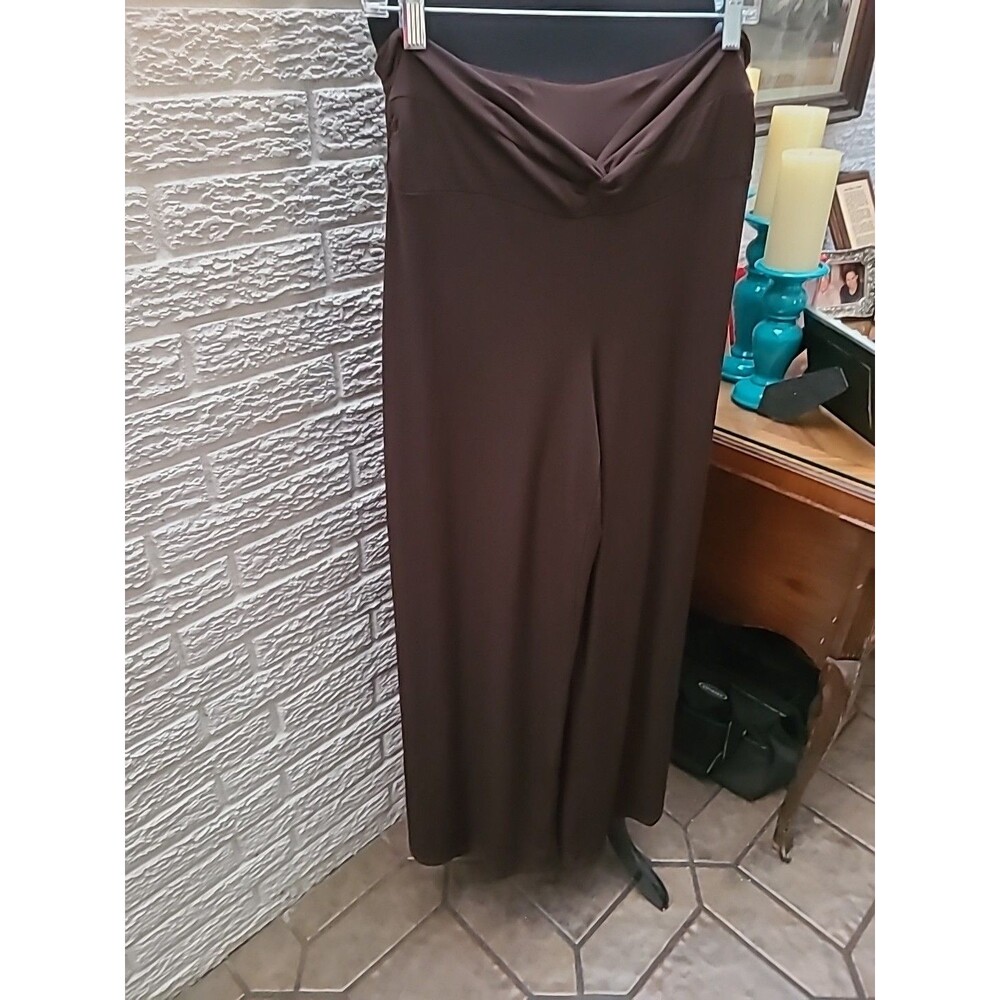 Versailles Brown Palazzo Pants size L NWT